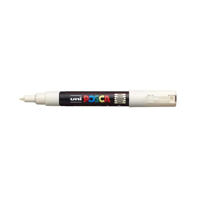 Uni Posca Pc-1M Marker – 0.7 Mm Ultra-Fine Ivory Tip, Water-Based, Opaque Ink 1