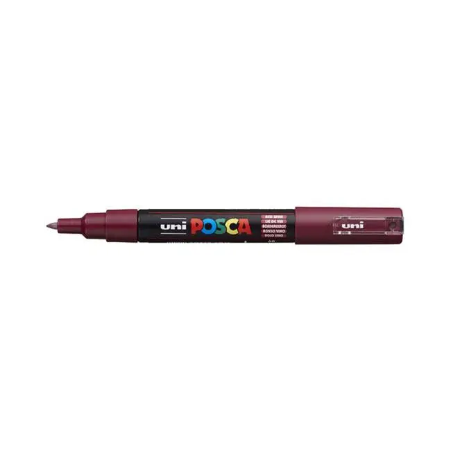 Uni Posca Pc-1M Ultra-Fine 0.7Mm Red Wine Marker 1