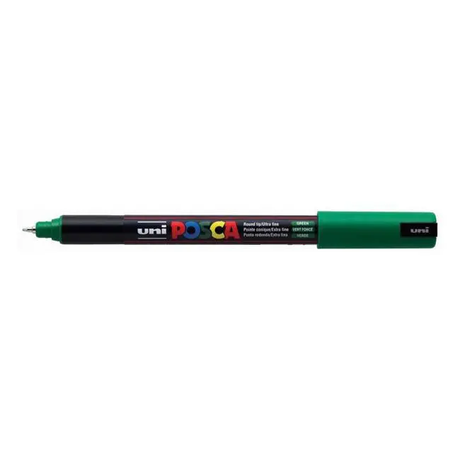 Uni Posca Pc-1Mr Emerald Green Marker – 0.7Mm Ultra-Fine Pin Tip 1