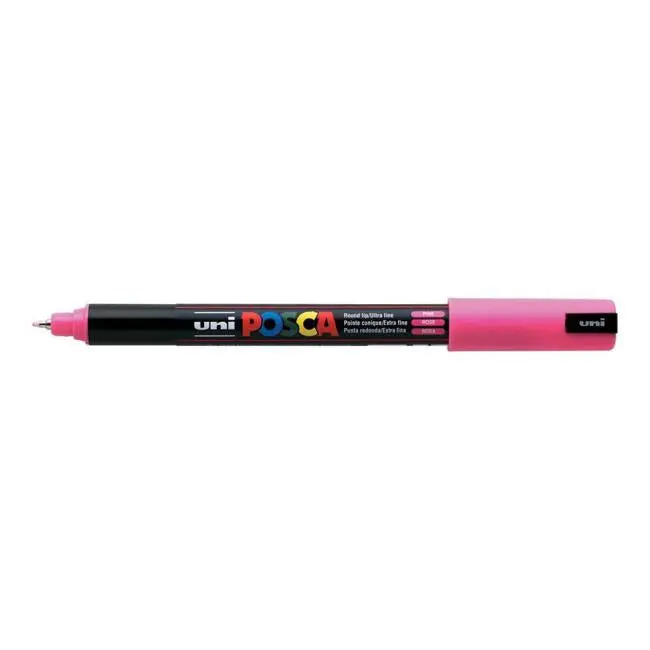 Uni Posca Pc-1Mr Pink Marker – 0.7Mm Ultra-Fine Pin Tip 1