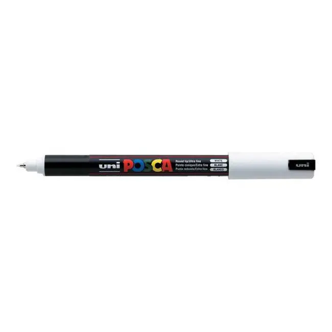 Uni Posca Pc-1Mr Ultra-Fine Marker – 0.7 Mm White Tip 1