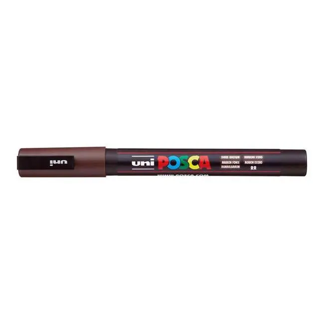 Uni Posca Pc-3M Dark Brown Fine 0.9–1.3Mm Paint Marker 1