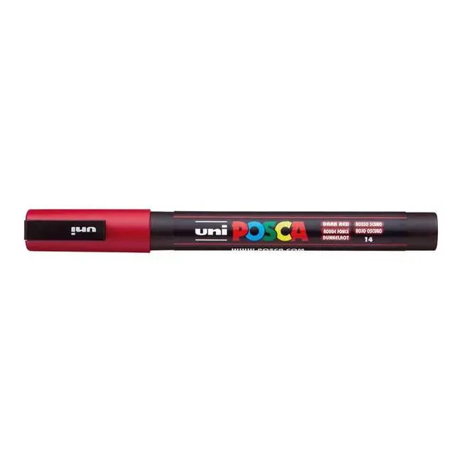 Uni Posca Pc-3M Dark Red Fine 0.9–1.3Mm Paint Marker 1