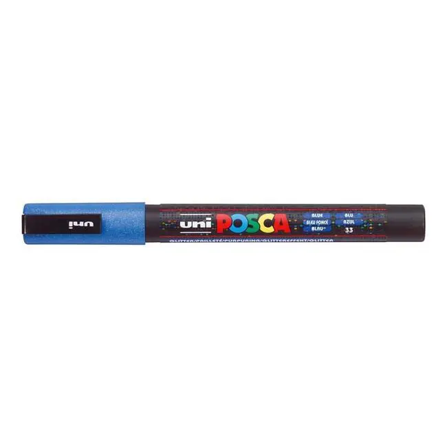 Uni Posca Pc-3M Fine Glitter Blue Marker (0.9–1.3Mm Tip) 1