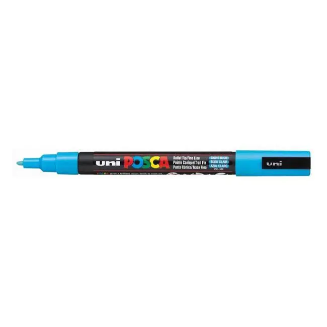 Uni Posca Pc-3M Fine-Tip Light Blue Marker – 0.9–1.3 Mm Line Width 1