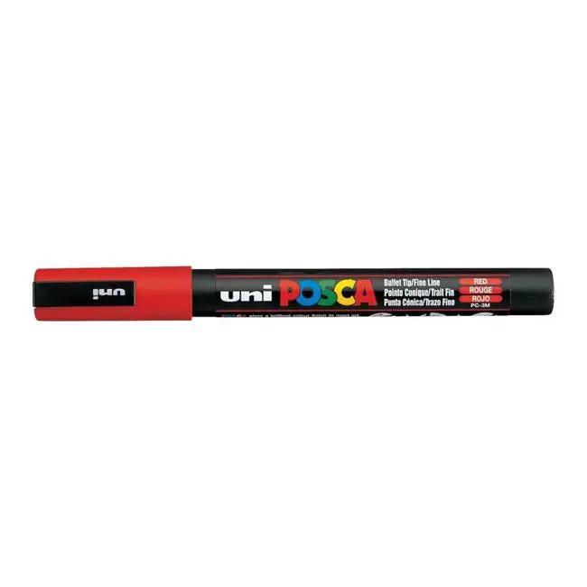 Uni Posca Pc-3M Fine Tip Marker In Red (0.9–1.3Mm) 1