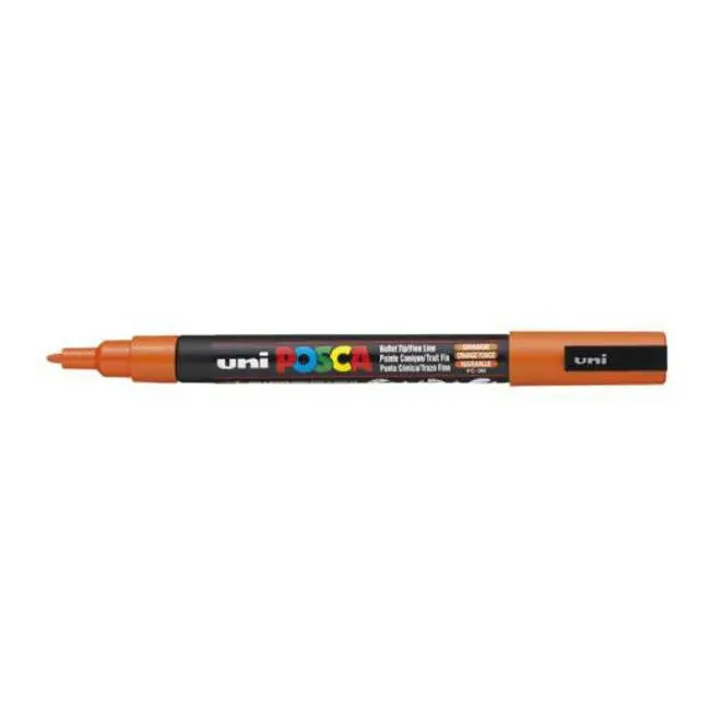 Uni Posca Pc-3M Fine-Tip Marker – Light Orange, 0.9–1.3Mm, Blendable Acrylic Paint Tip 1