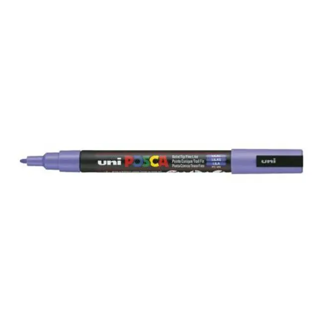 Uni Posca Pc-3M Fine-Tip Marker – Lilac, 0.9–1.3Mm, Lightfast Acrylic Paint For Art & Craft 1