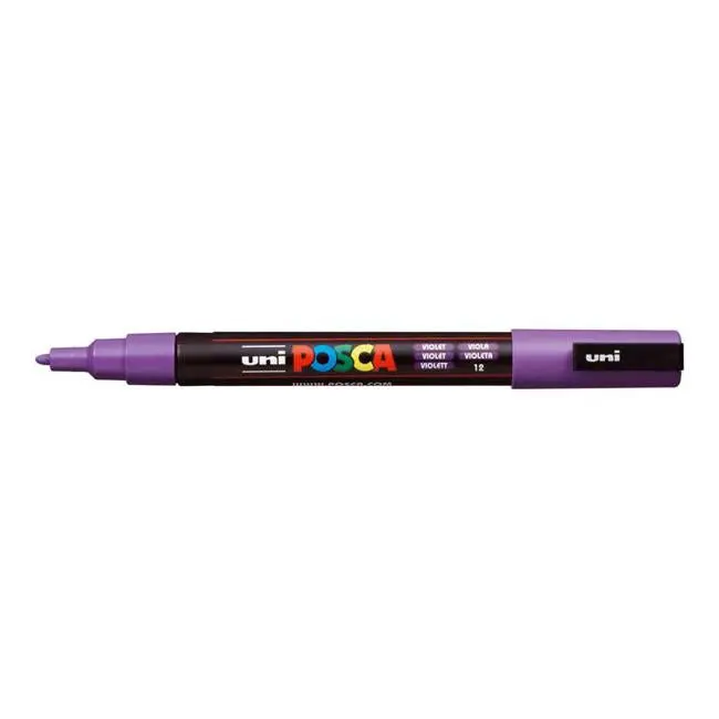 Uni Posca Pc-3M Fine-Tip Violet Marker – 0.9–1.3 Mm Line Width 1