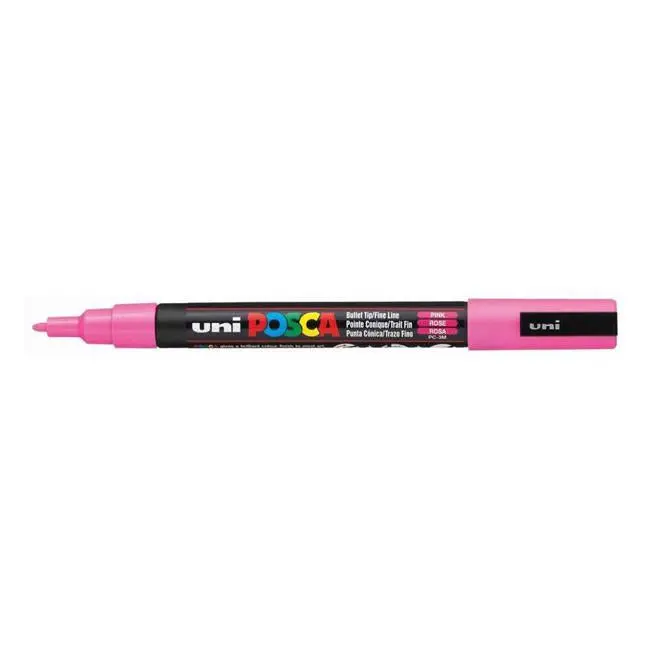 Uni Posca Pc-3M Marker – 0.9–1.3Mm Extra-Fine Tip, Soft Pink 1