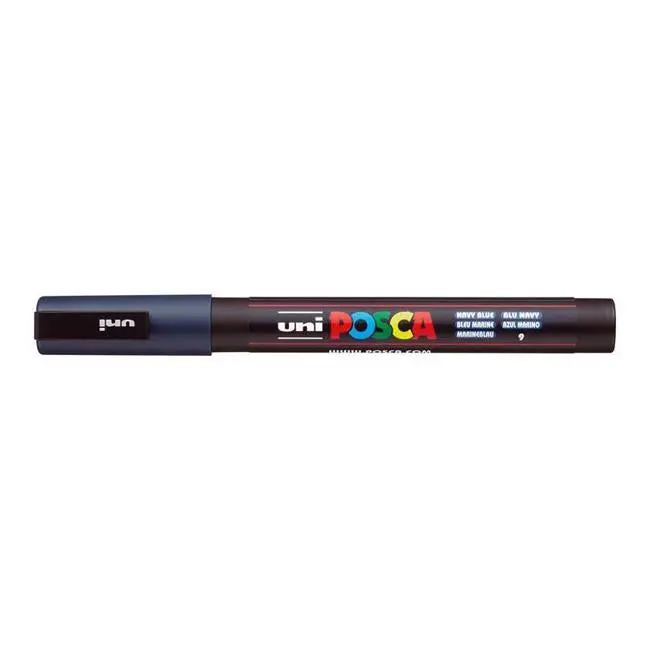Uni Posca Pc-3M Navy Blue Fine 0.9–1.3Mm Paint Marker 1