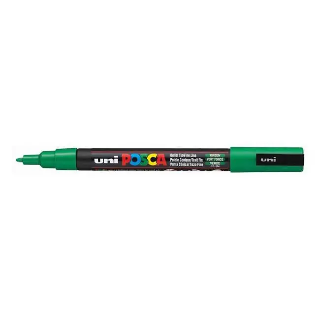 Uni Posca Pc-3M Vibrant Green Marker – 0.9–1.3Mm Fine Tip 1