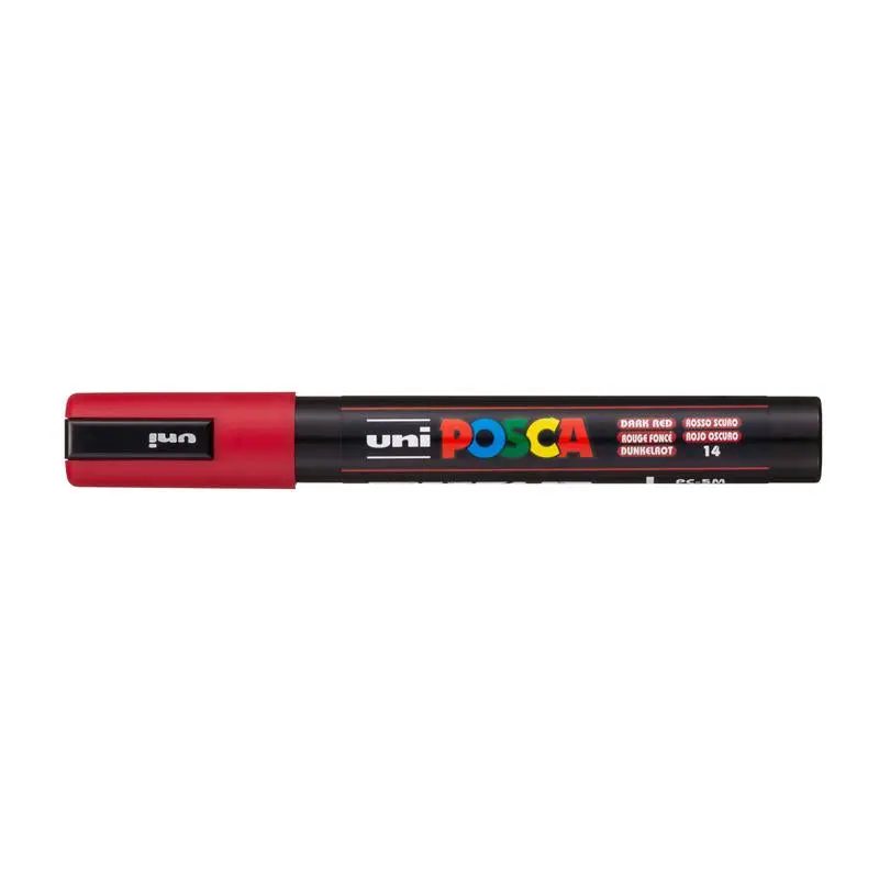 Uni Posca Pc-5M Dark Red Medium Bullet Marker – 2.5 Mm 1