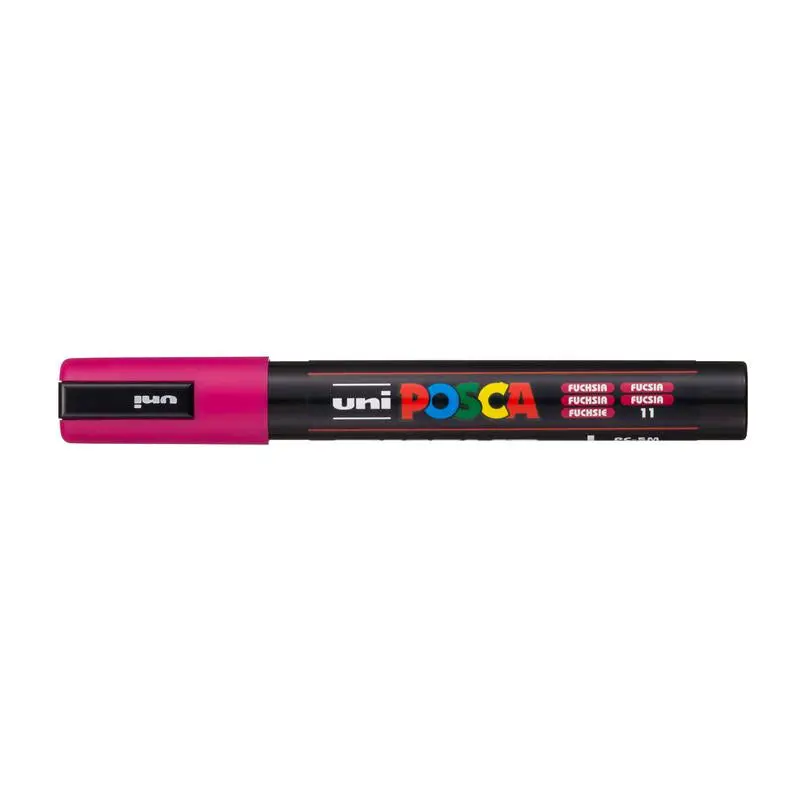 Uni Posca Pc-5M Fuchsia Marker – 2.5Mm Bullet Tip, Water-Based & Non-Toxic 1