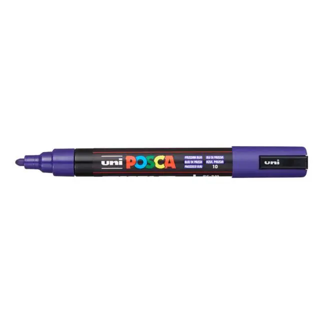 Uni Posca Pc-5M Medium Bullet 1.8–2.5Mm Prussian Blue Marker 1