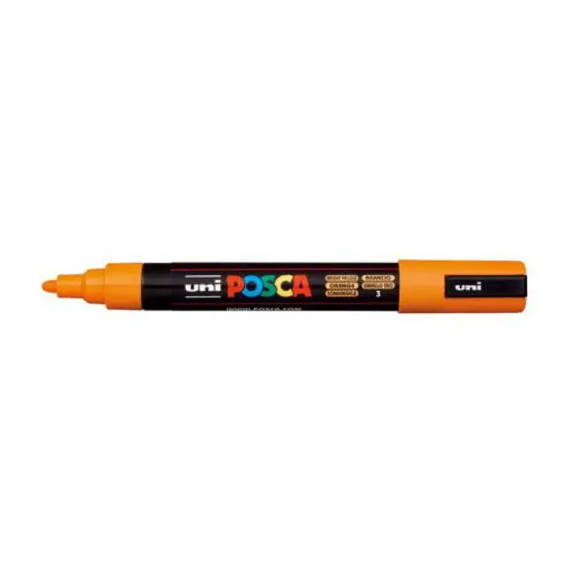 Uni Posca Pc-5M Medium Bullet Tip Marker In Bright Yellow 1