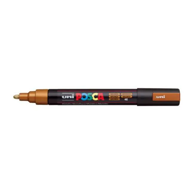 Uni Posca Pc-5M Medium Bullet Tip Marker In Bronze 1