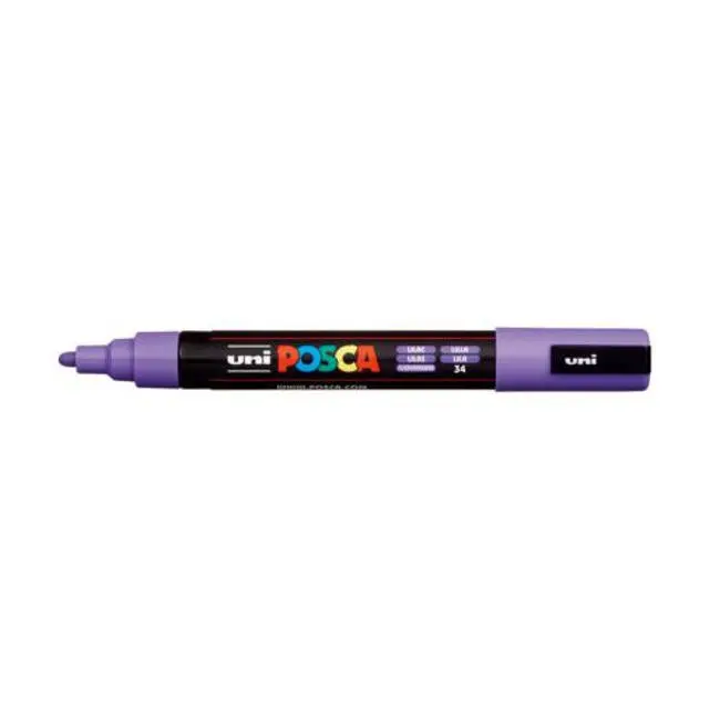 Uni Posca Pc-5M Medium Bullet Tip Marker – Soft Lilac (1.8–2.5 Mm) 1