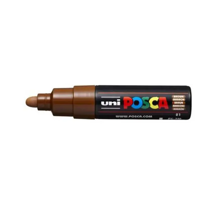 Uni Posca Pc-7M Bold Bullet Tip Marker – Earthy Brown (4.5–5.5 Mm) 1