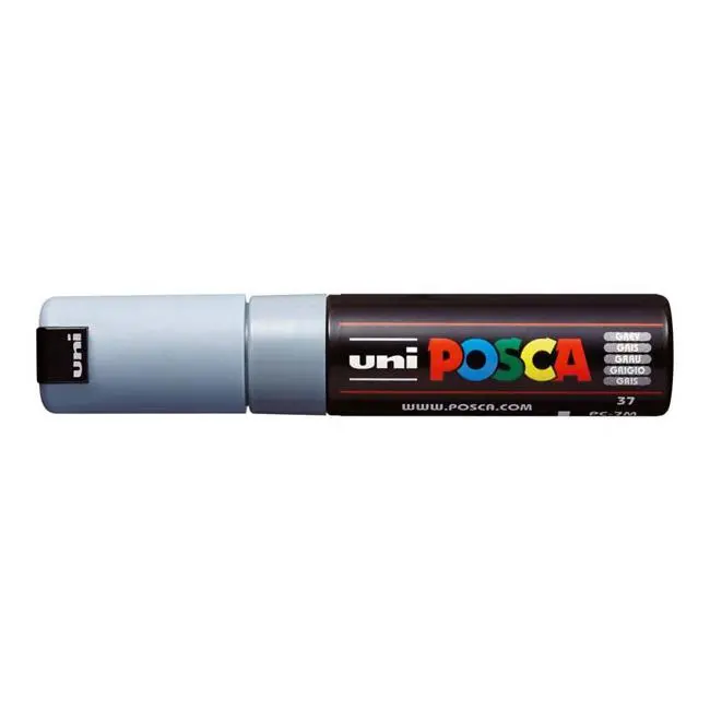 Uni Posca Pc-7M Grey Bold 4.5–5.5Mm Bullet-Tip Paint Marker 1