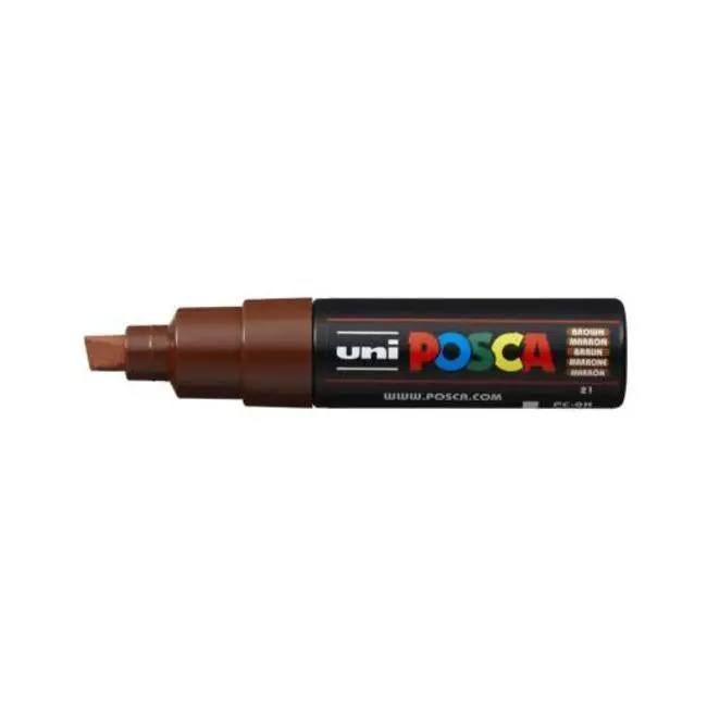 Uni Posca Pc-8K Extra-Wide Chisel Tip Marker – Deep Brown (8 Mm) 1