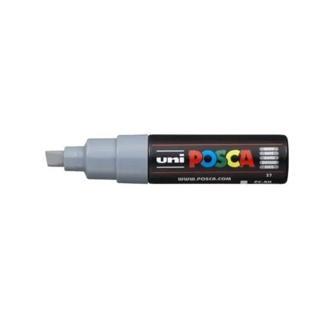 Uni Posca Pc-8K Extra-Wide Chisel Tip Marker – Neutral Grey (8 Mm) 1