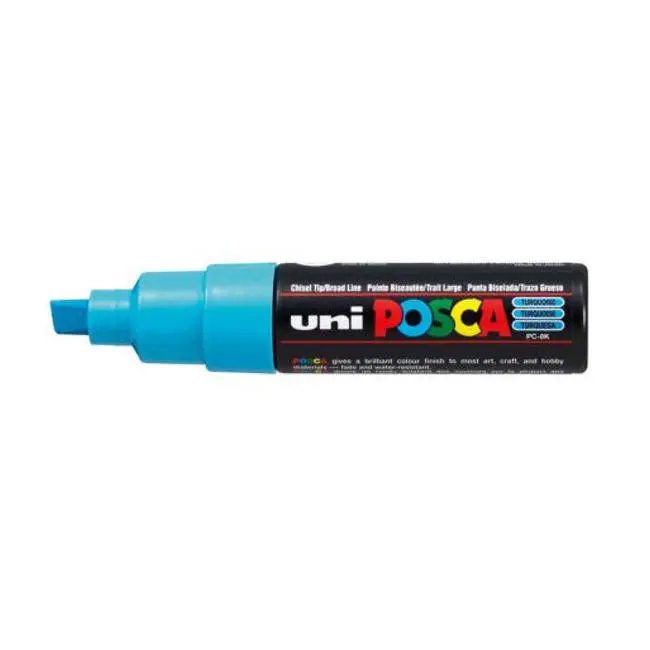 Uni Posca Pc-8K Extra-Wide Chisel Tip Marker – Turquoise (8 Mm) 1