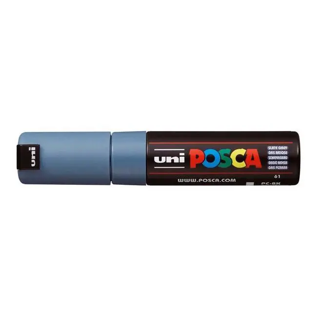 Uni Posca Pc-8K Slate Grey Bold 8Mm Chisel-Tip Paint Marker 1