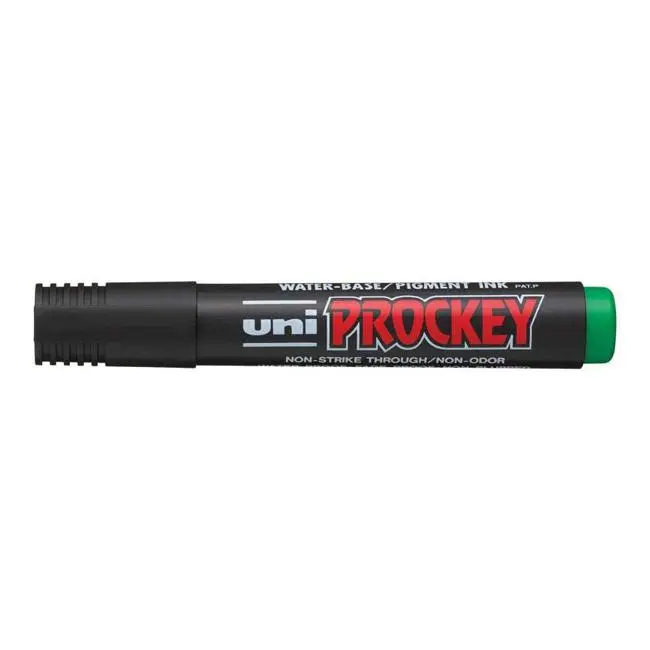 Uni Prockey Pm-126 Chisel-Tip Marker – Green, 5.7 Mm Broad Line 1