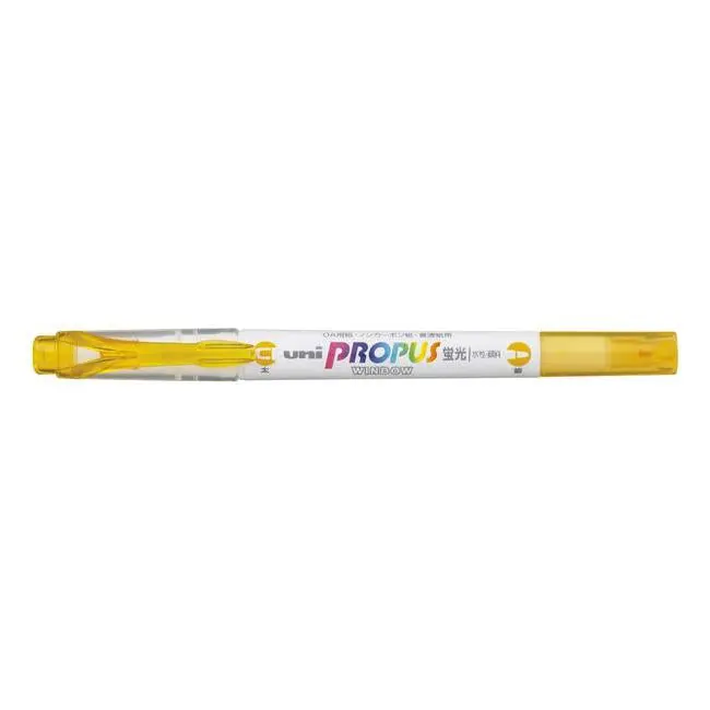 Uni Propus Dual-Tip Window Highlighter – Bright Yellow (4.0Mm + 0.6Mm) 1