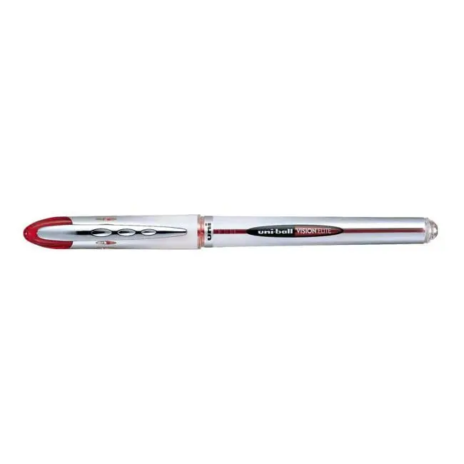 Uni Vision Elite Ub-205 Ballpoint Pen – 0.8 Mm Red, Metal Capped 1