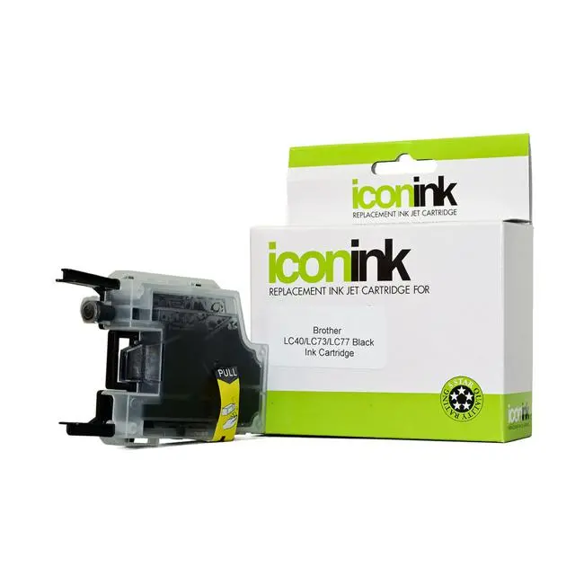 Universal-Compatible Black Ink Cartridge For Brother Lc77, Lc73, And Lc40 Printers 1