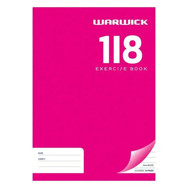 Warwick 1I8 Ruled Exercise Book – 32 Pages, 9Mm Line Spacing, A4 1