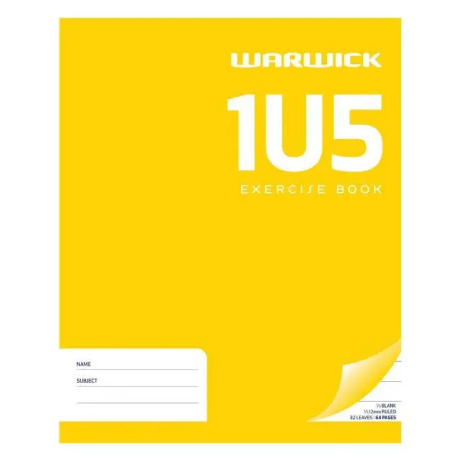 Warwick A4-Size Dual-Section Exercise Book – 32 Pages, 12 Mm: One-Third Blank, Two-Thirds Ruled (255 × 205 Mm) 1