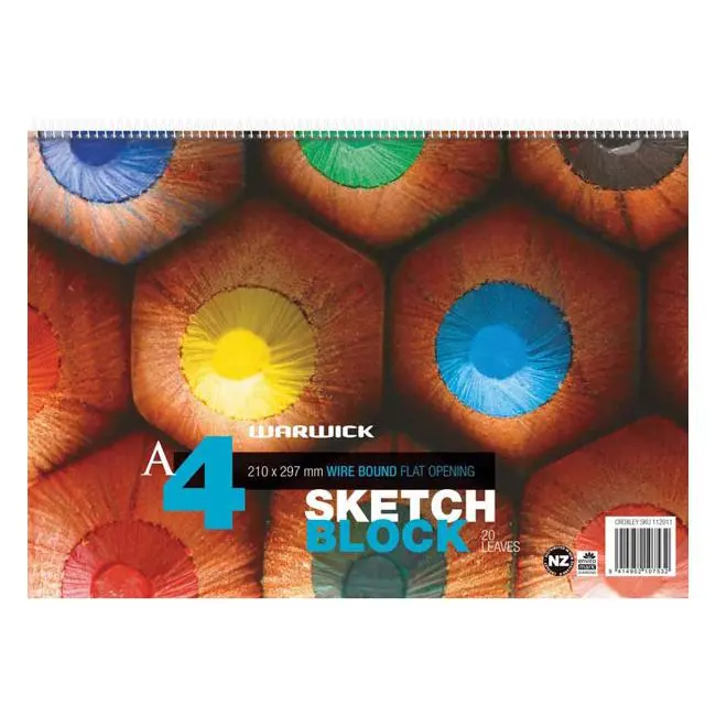 Warwick A4 Spiral-Bound Sketch Pad – 20 Sheets, 120Gsm 1