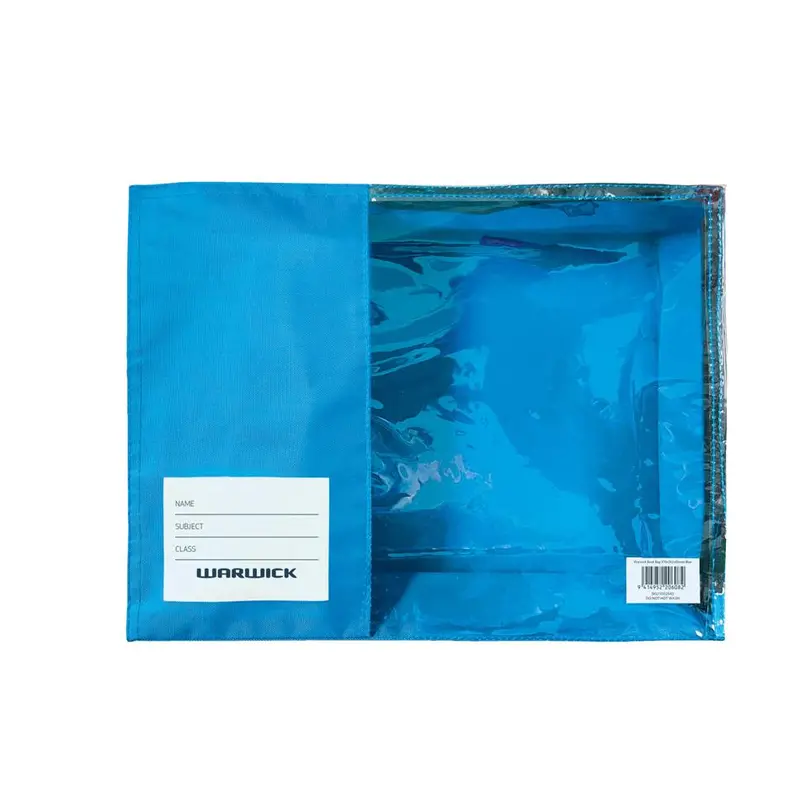 Warwick Blue Book Carrier Bag – 370 × 265 Mm, Zip Closure + Customizable Name Panel 1