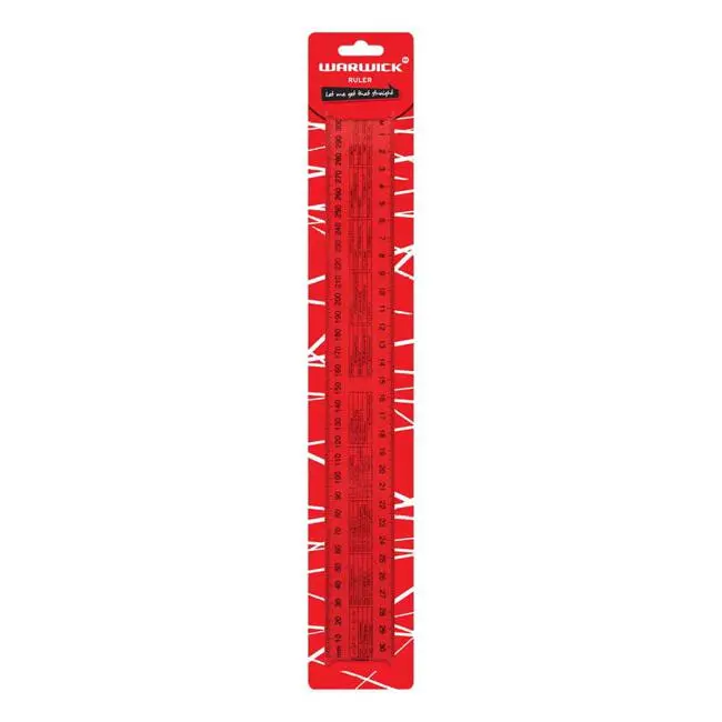 Warwick Clear Acrylic Ruler – 30 Cm Straight Edge 1