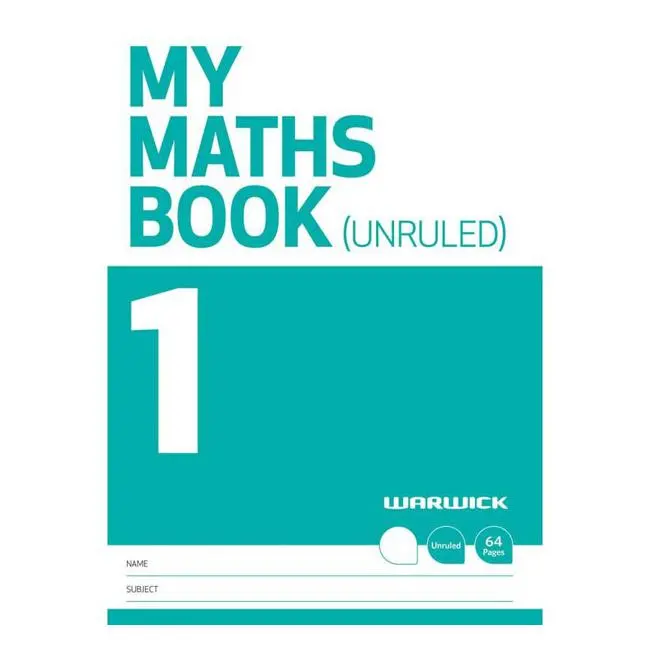 Warwick Fsc-Certified Maths Book No. 1 – 64 Pages, Unruled 1
