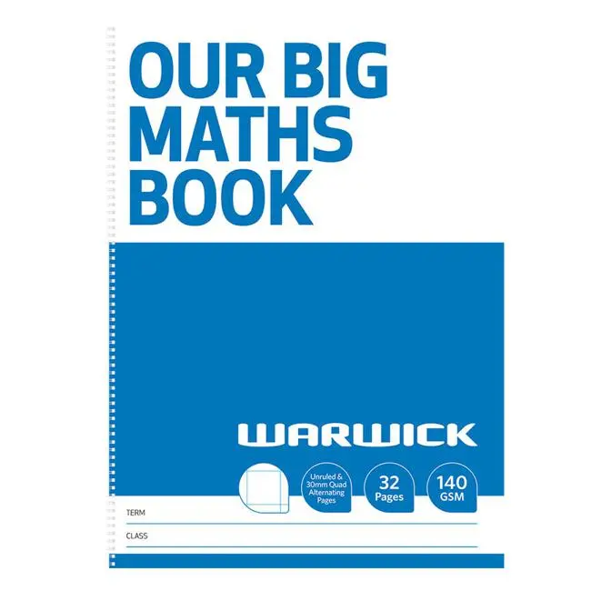 Warwick Fsc-Certified Maths Modelling Book – Quad-Ruled (30 Mm Grid), 32 Pages 1