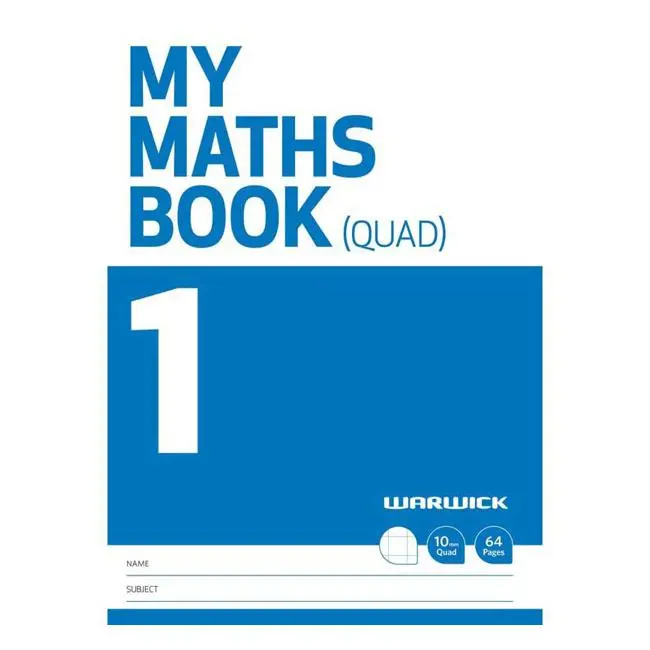 Warwick Fsc-Mix Maths Notebook – 10 Mm Quad Ruled, 64 Pages 1