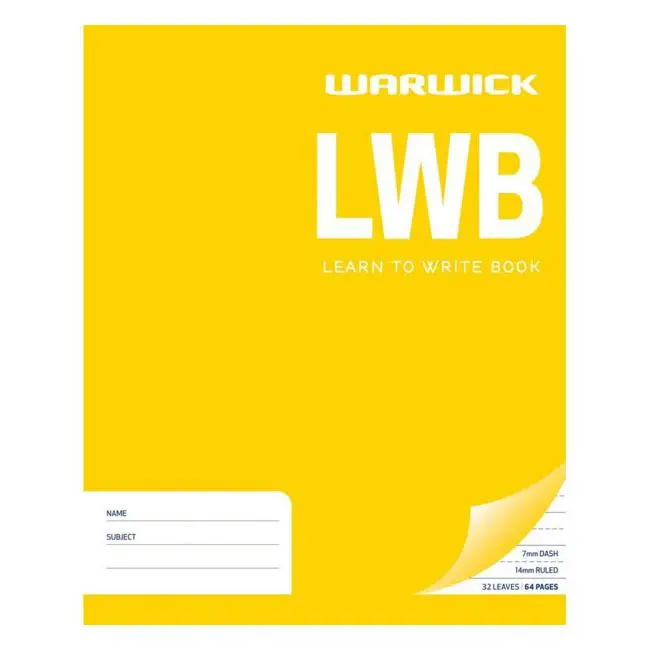 Warwick Learn-To-Write Workbook – 32 Dashed-Line Pages, 7Mm Top / 14Mm Bottom, 255×205Mm 1
