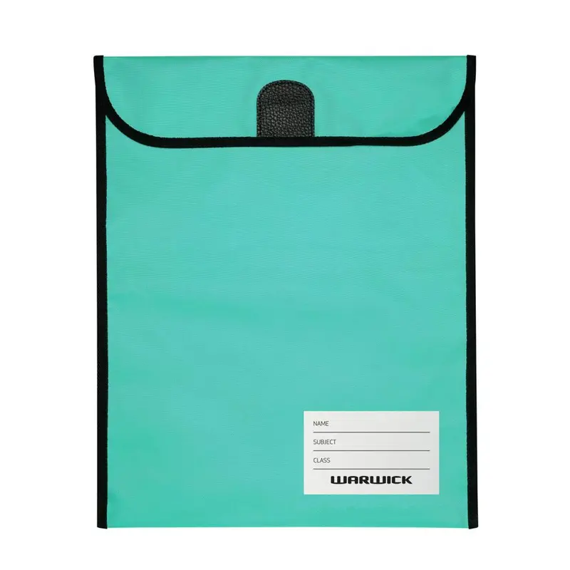Warwick Medium Homework Carry Bag – Aqua, 290 × 360 Mm, Hook-And-Loop Closure 1