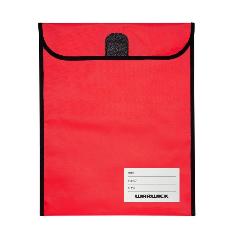 Warwick Red Medium Homework Bag – 290 × 360 Mm With Hook-And-Loop Closure 1