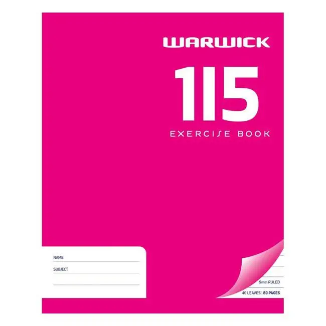 Warwick Ruled Exercise Book – 40 Pages, 9Mm Line Spacing, A5 Size 1