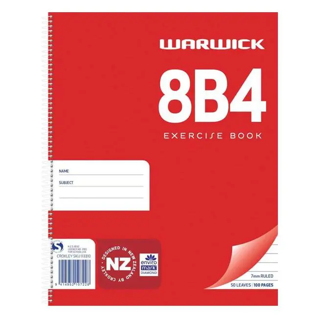 Warwick Spiral-Bound Notebook – A5 Ruled, 50 Sheets, 7Mm Line Spacing 1