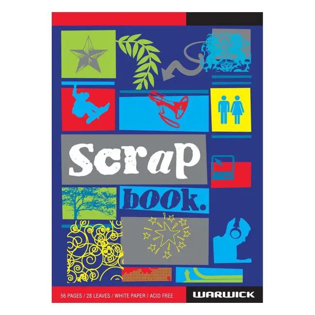 Warwick Super Scrapbook – 28 Blank Pages, Assorted Covers 1