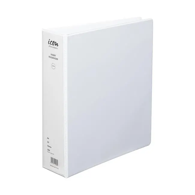 White A4 Insert Binder – 50Mm Spine, 2-D Ring Mechanism 1