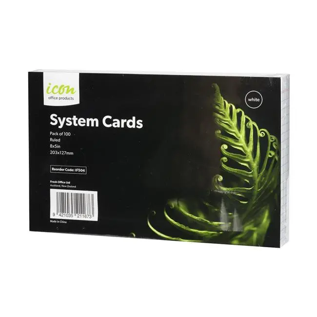 White Ruled Index Cards – 8X5 Inch, Pack Of 100 1