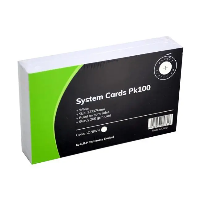 White System Cards (76 × 127 Mm) – Pack Of 100 By Osc 1