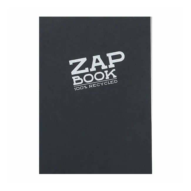 Zap Recycled A5 Notebook – Black Cover 1